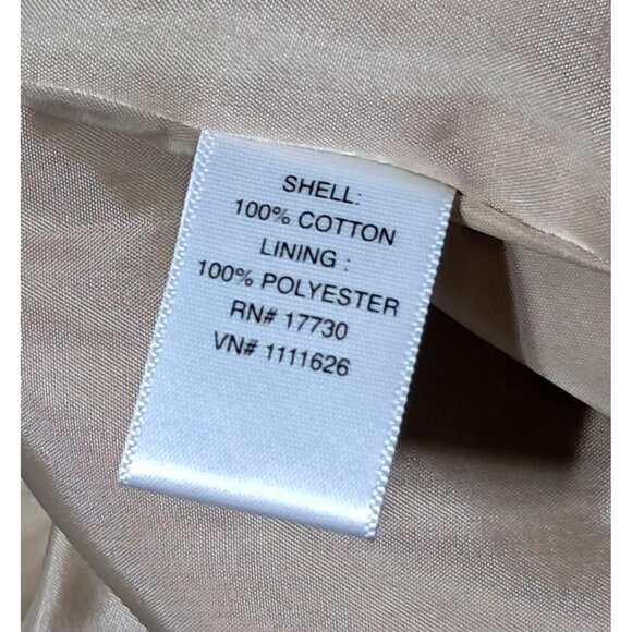 Vintage Merona Blazer Jacket Womens Size L Double Breasted NWT Tan 3/4 Sleeve - Picture 6 of 13